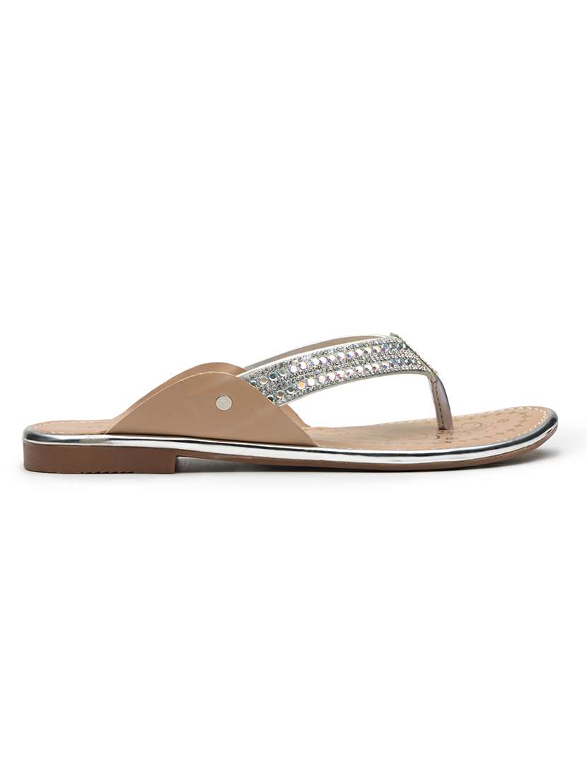 women embellished toe separator flats - 22572219 -  Standard Image - 3
