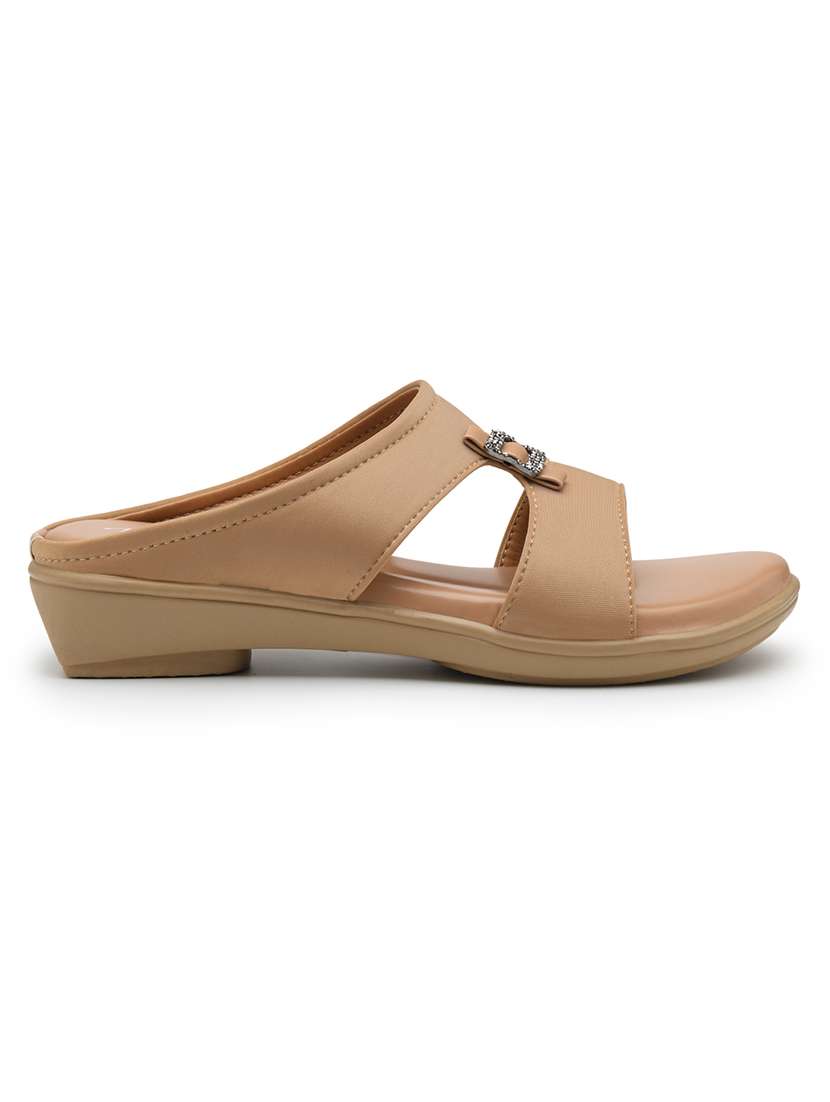 women solid slip on sandal - 22572222 -  Standard Image - 3
