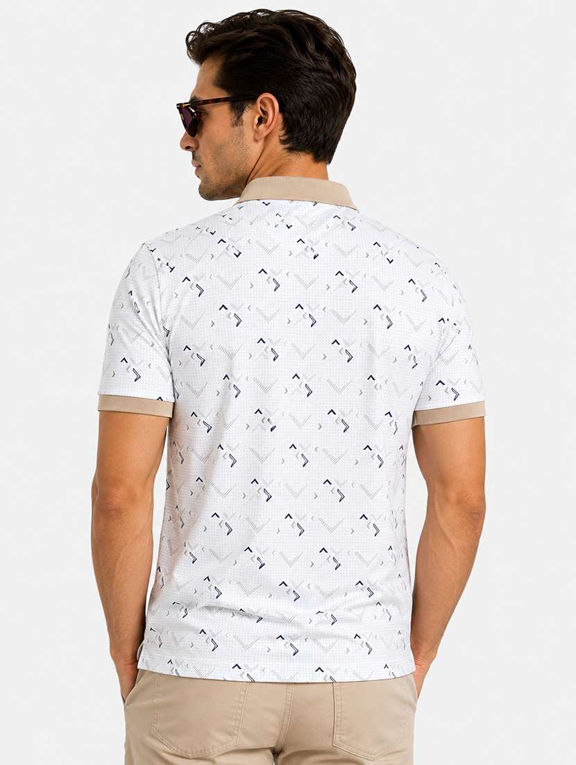 men printed short sleeves polo t-shirt - 22572610 -  Standard Image - 3