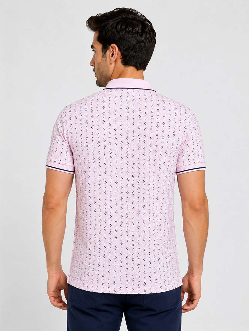 men printed short sleeves polo t-shirt - 22572613 -  Standard Image - 3