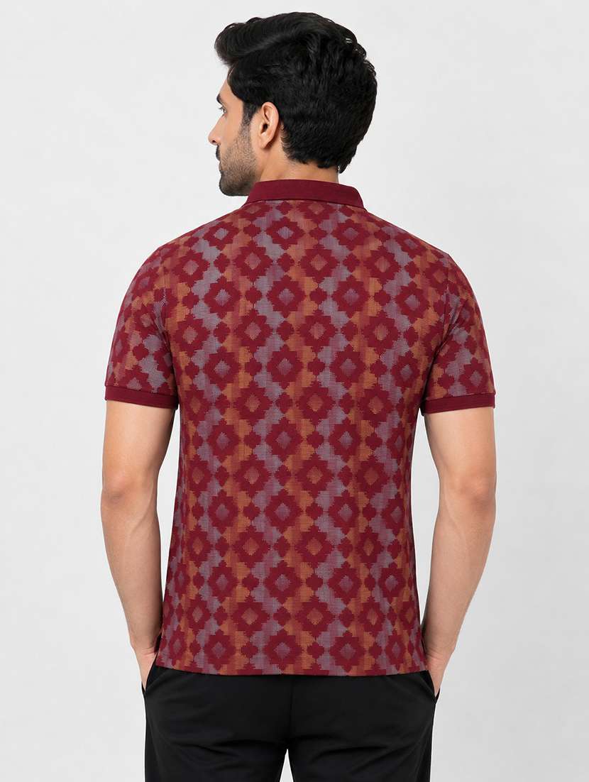 men printed short sleeves polo t-shirt - 22572620 -  Standard Image - 3