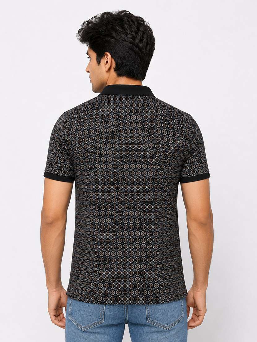 men printed short sleeves polo t-shirt - 22572628 -  Standard Image - 3