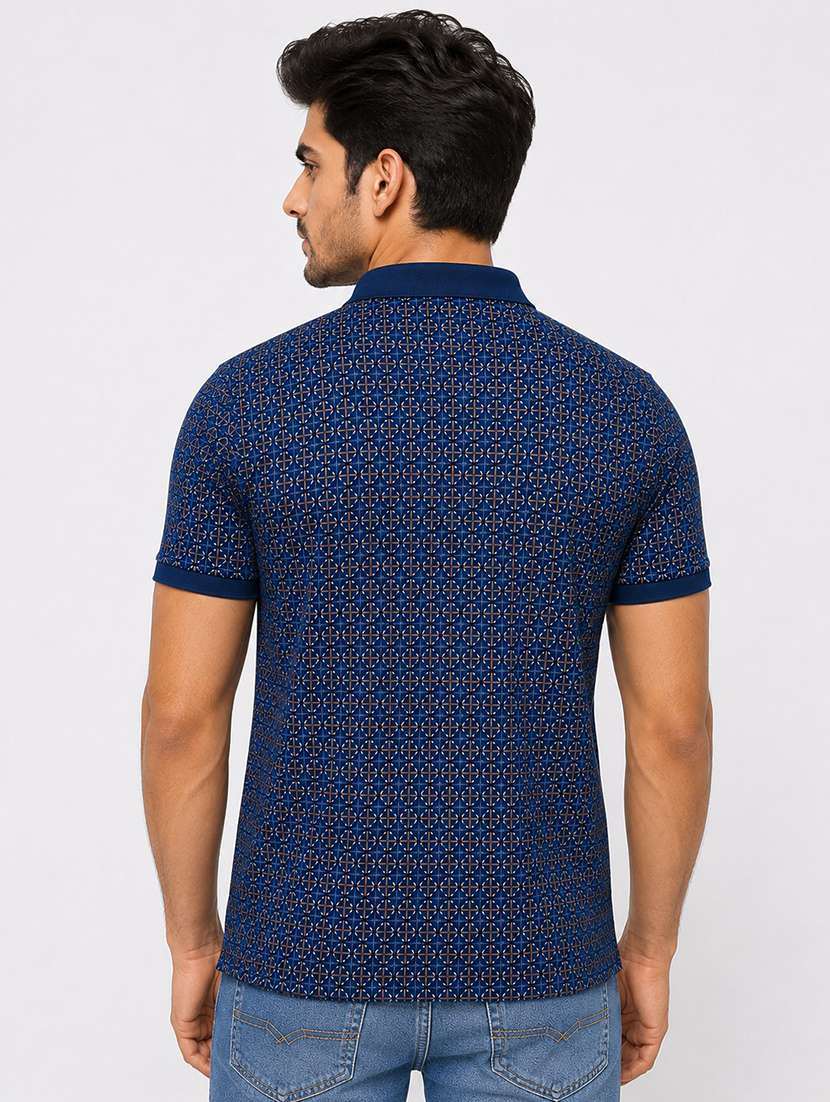 men printed short sleeves polo t-shirt - 22572629 -  Standard Image - 3