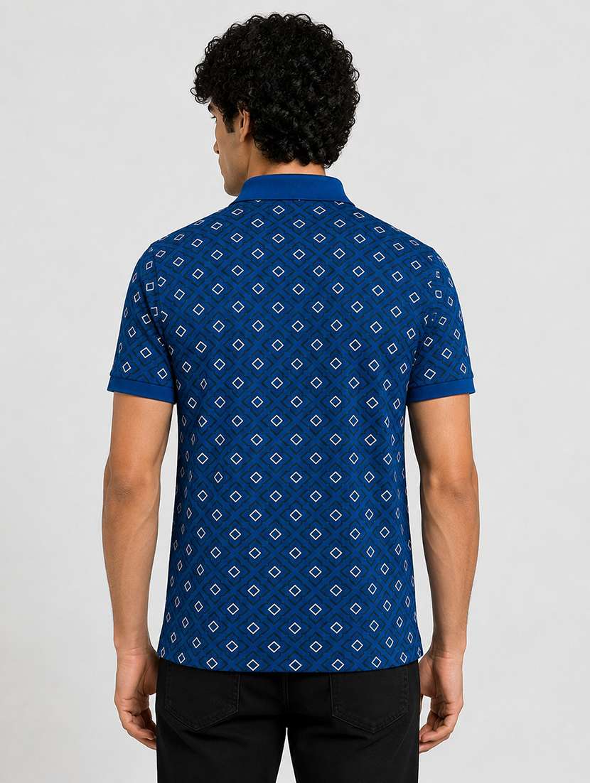 men printed short sleeves polo t-shirt - 22572638 -  Standard Image - 3