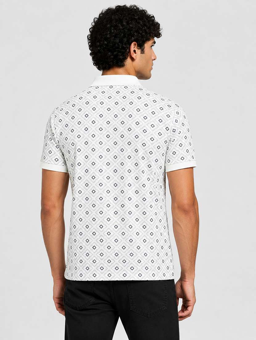 men printed short sleeves polo t-shirt - 22572639 -  Standard Image - 3