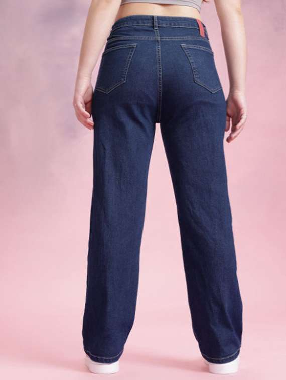 women solid mid rise straight jeans - 22573038 -  Standard Image - 3