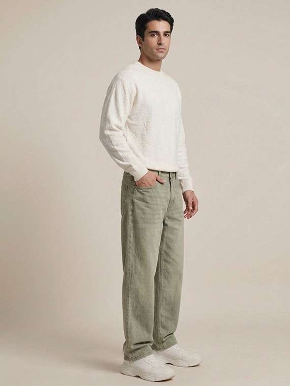 Men Washed Mid Rise Baggy Jeans - 22573136 -  Standard Image - 3