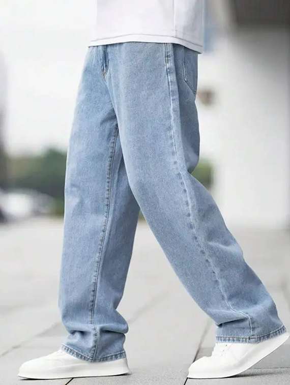men washed mid rise relaxed fit jeans - 22573157 -  Standard Image - 3