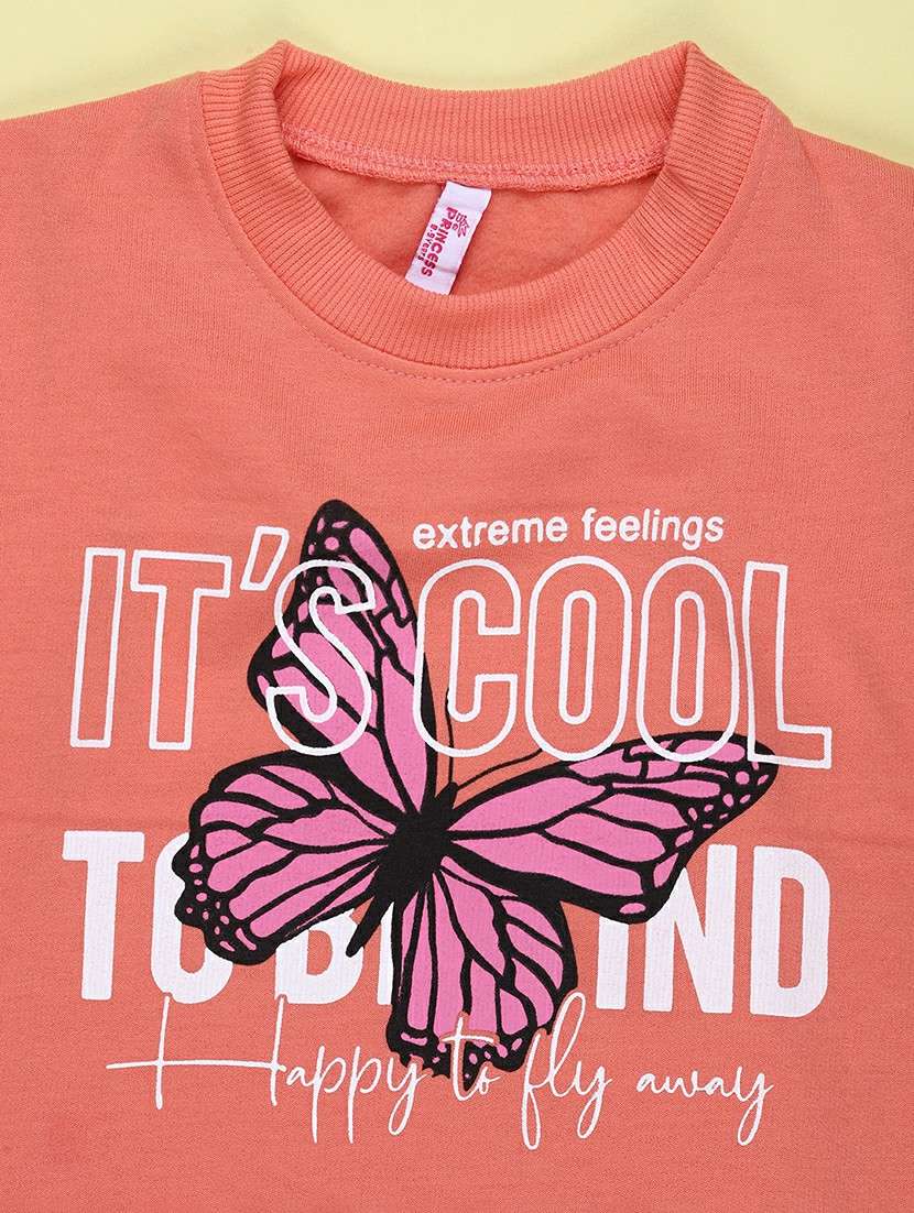 Girls Printed Long Sleeves Regular Fit Sweatshirt - 22573639 -  Standard Image - 3