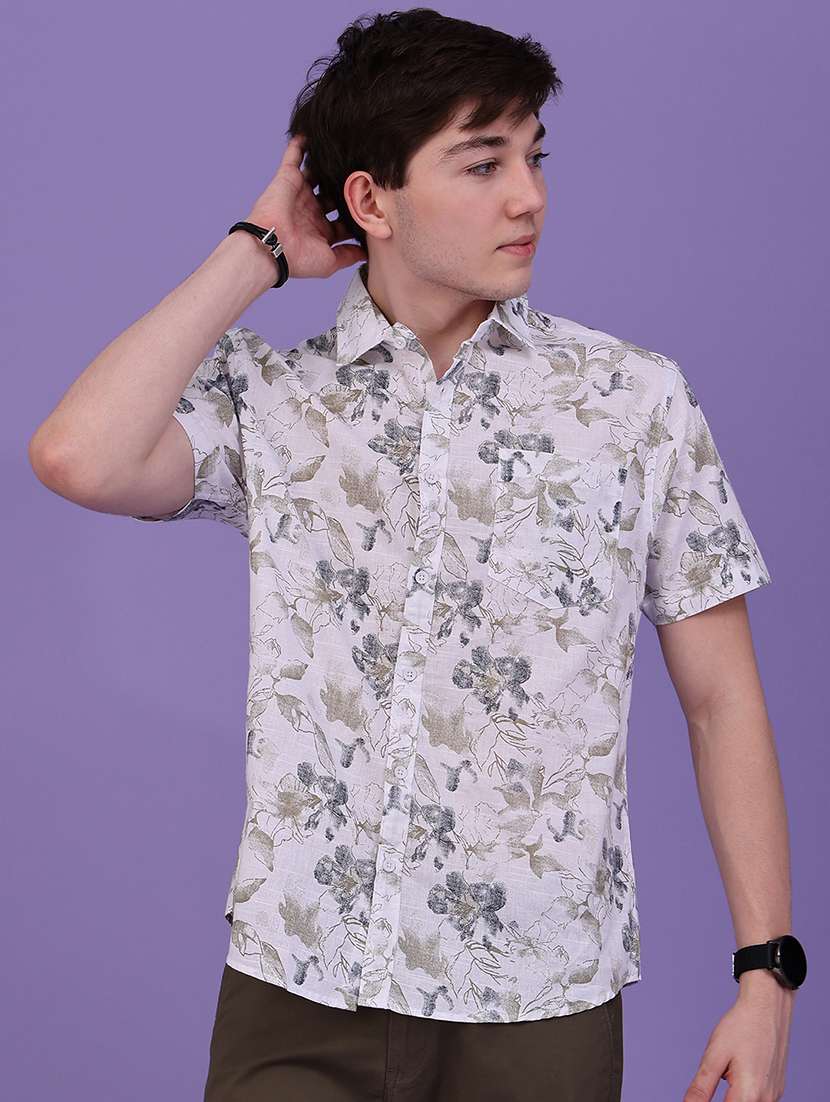 Men Printed Short Sleeve Regular Fit Casual Shirt - 22574220 -  Standard Image - 3