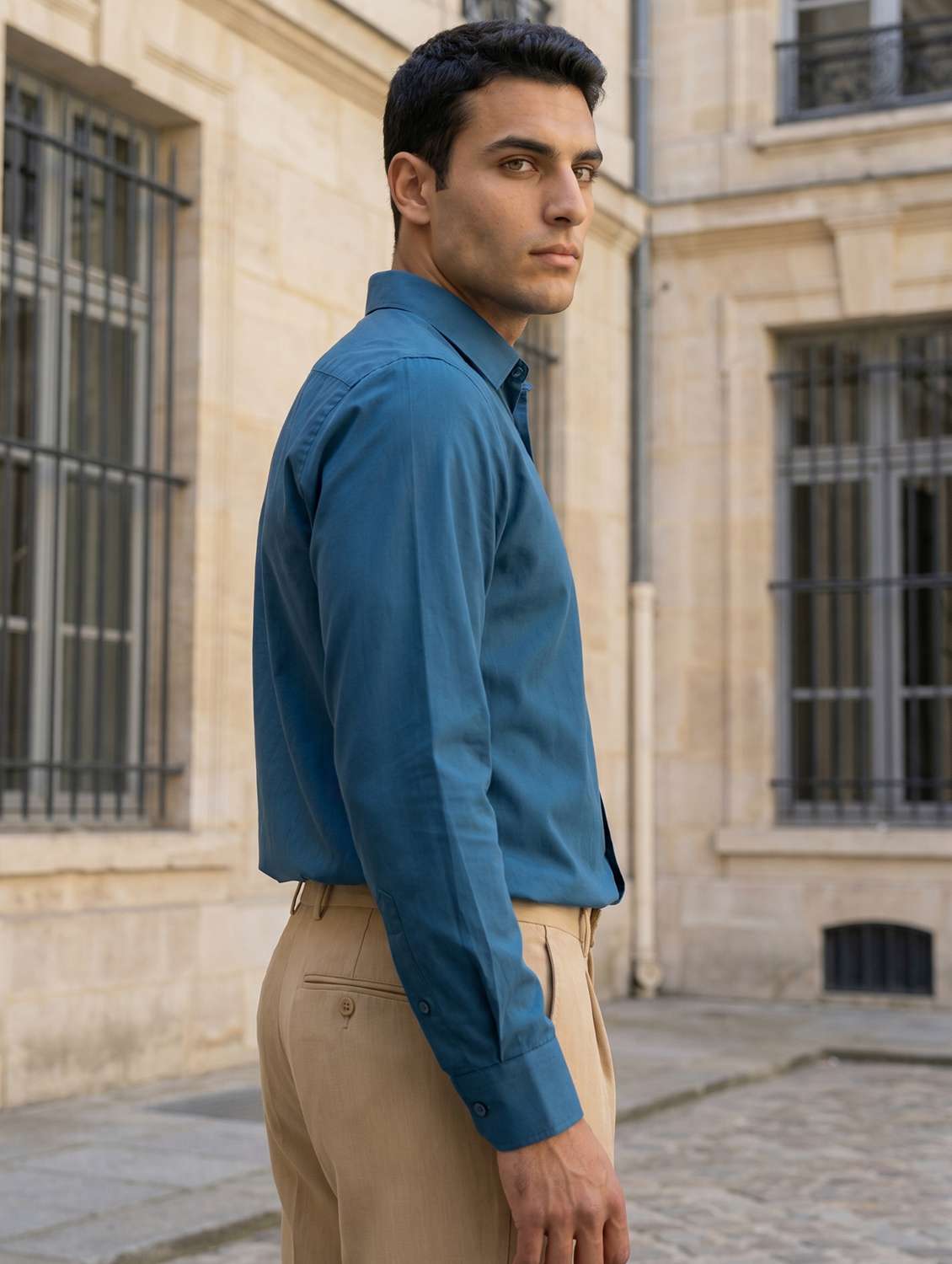Men Solid Long Sleeves Formal Shirt - 22574294 -  Standard Image - 3