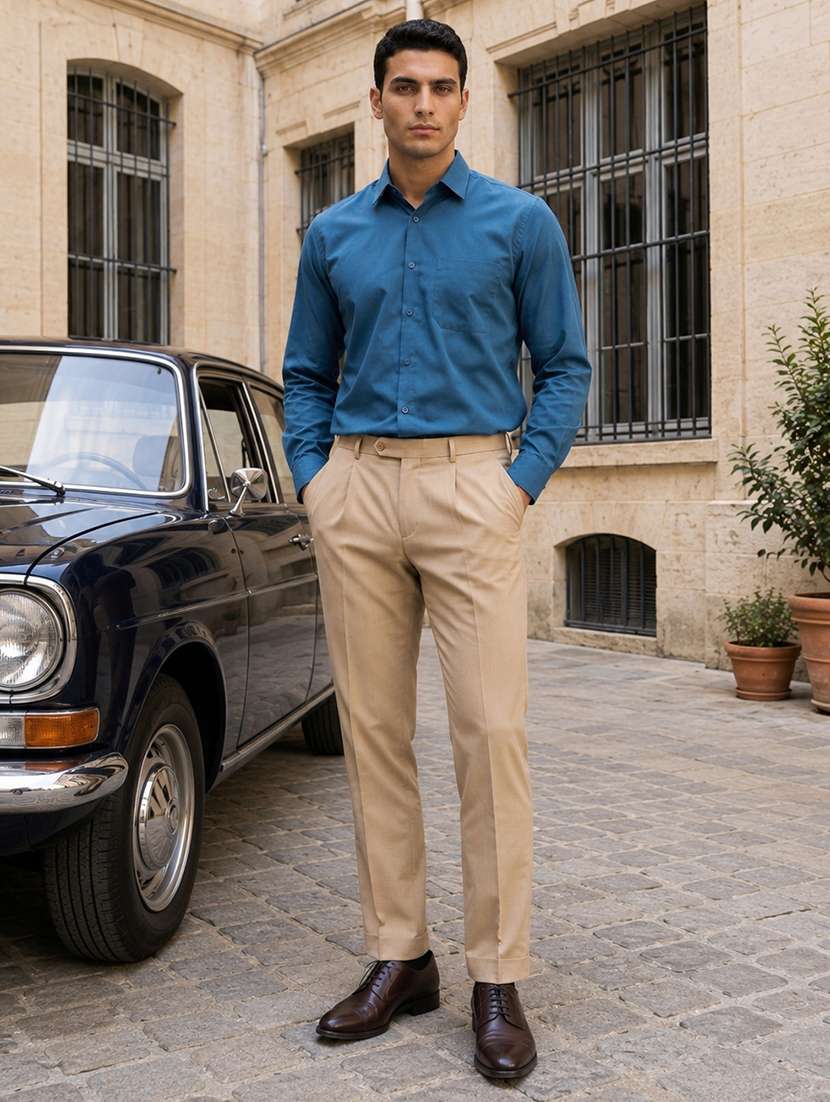 Men Solid Long Sleeves Formal Shirt - 22574294 -  Standard Image - 5