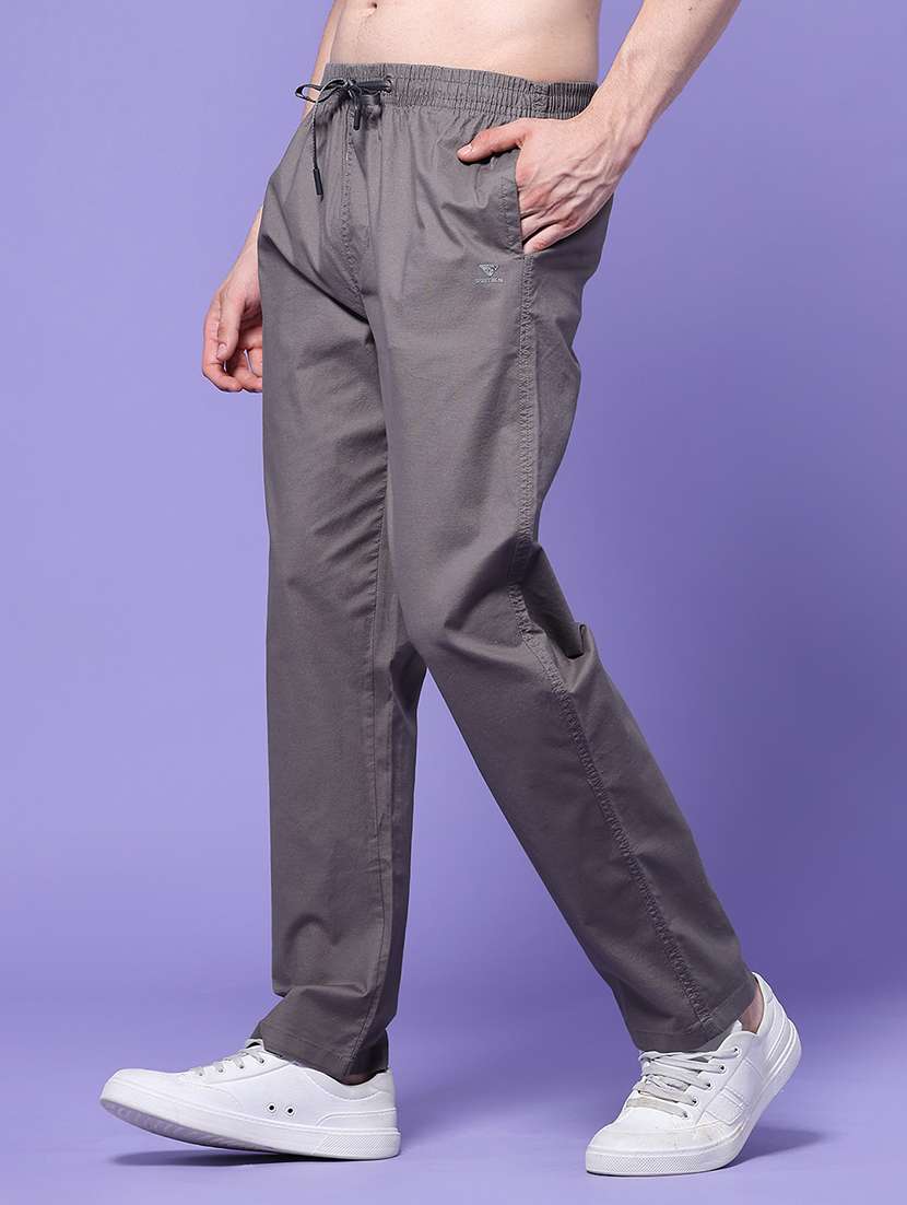 Men Solid Mid Rise Full Length Track Pant - 22574354 -  Standard Image - 3