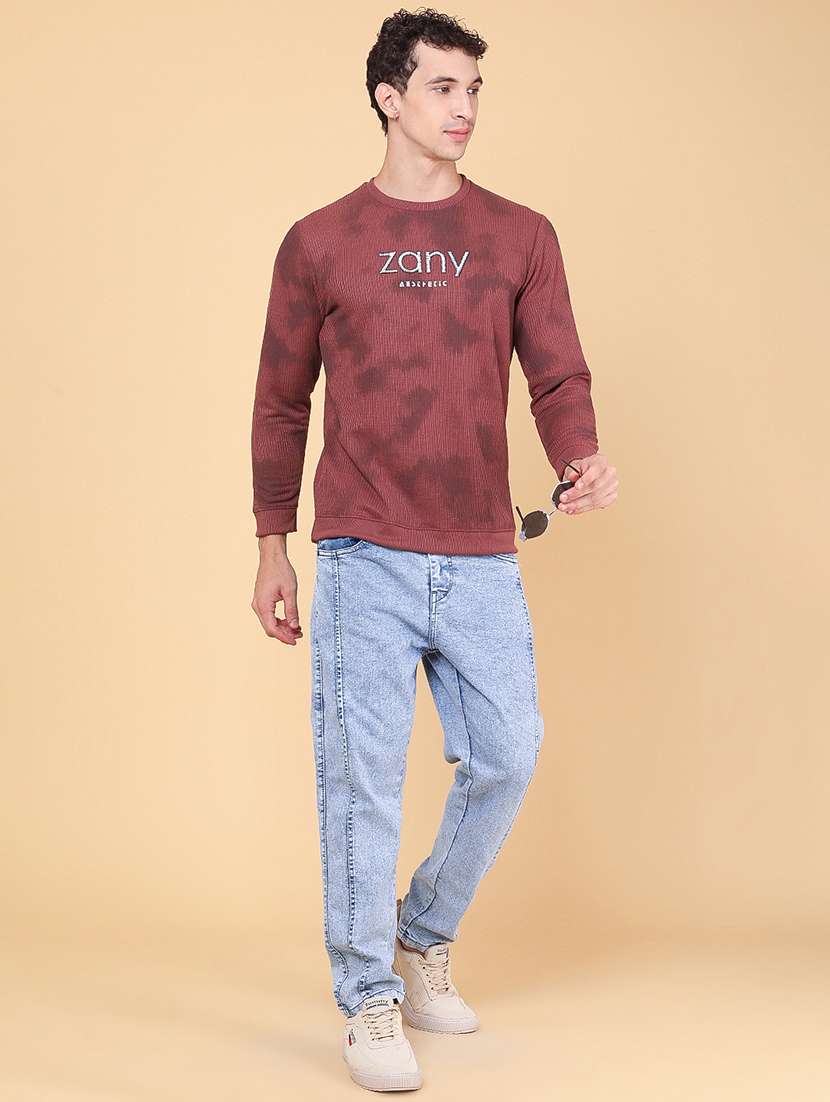 red cotton blend chest print tshirt - 22574620 -  Standard Image - 5