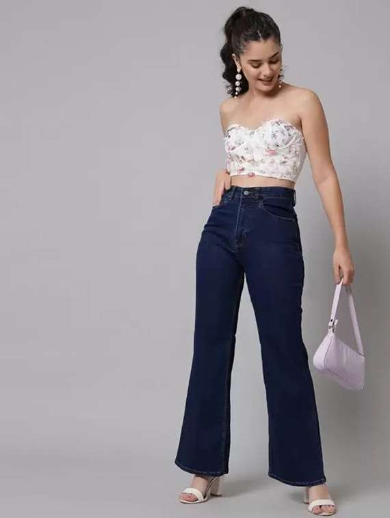 women washed mid rise bootcut jeans - 22575209 -  Standard Image - 3