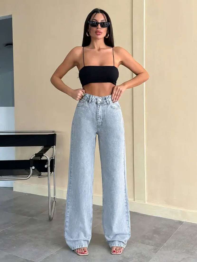 Women Washed Mid Rise Relaxed Fit Jeans - 22575251 -  Standard Image - 3