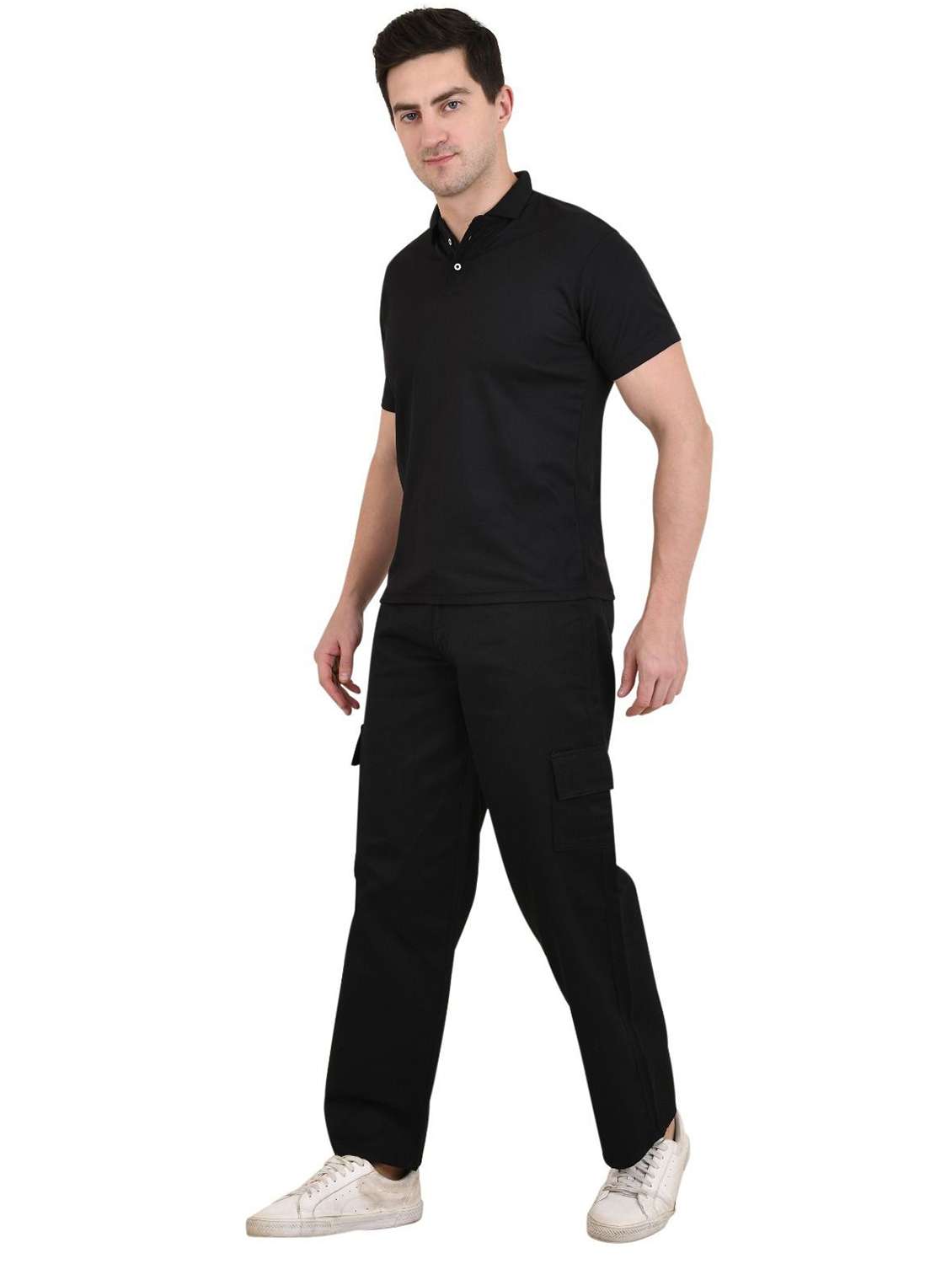 men solid mid rise cargo jeans - 22575566 -  Standard Image - 3