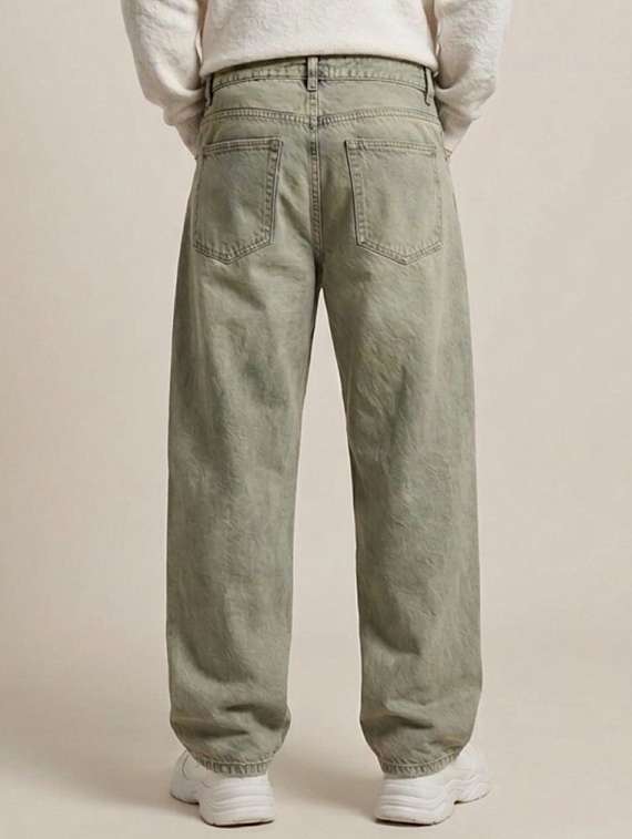 men washed mid rise straight jeans - 22575754 -  Standard Image - 3