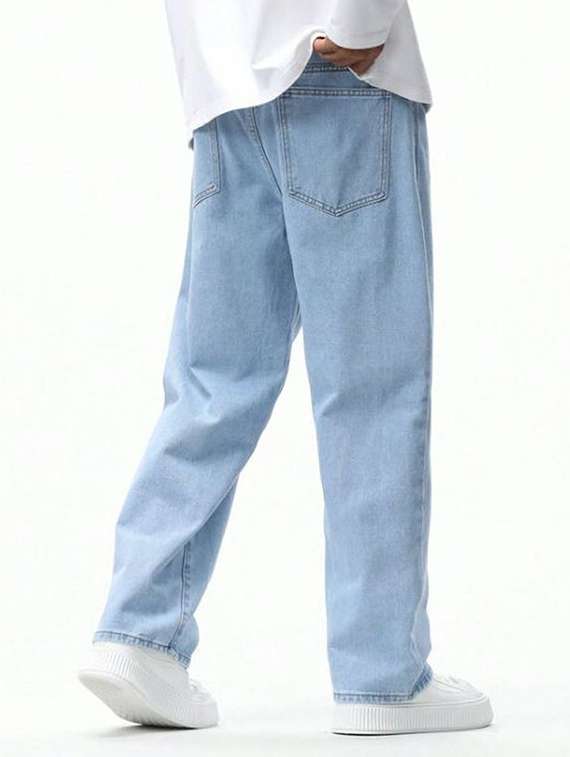 men washed mid rise relaxed fit jeans - 22575809 -  Standard Image - 3