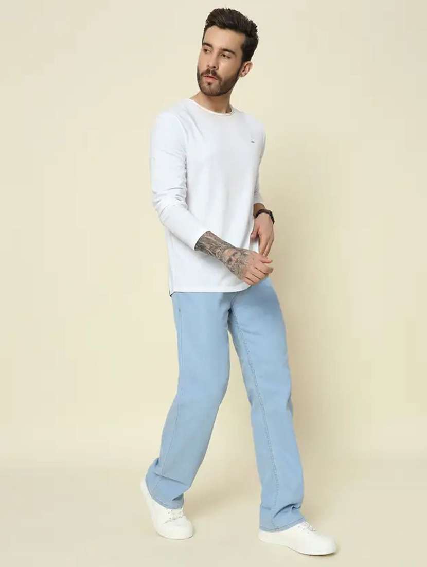 men solid mid rise straight jeans - 22575920 -  Standard Image - 3