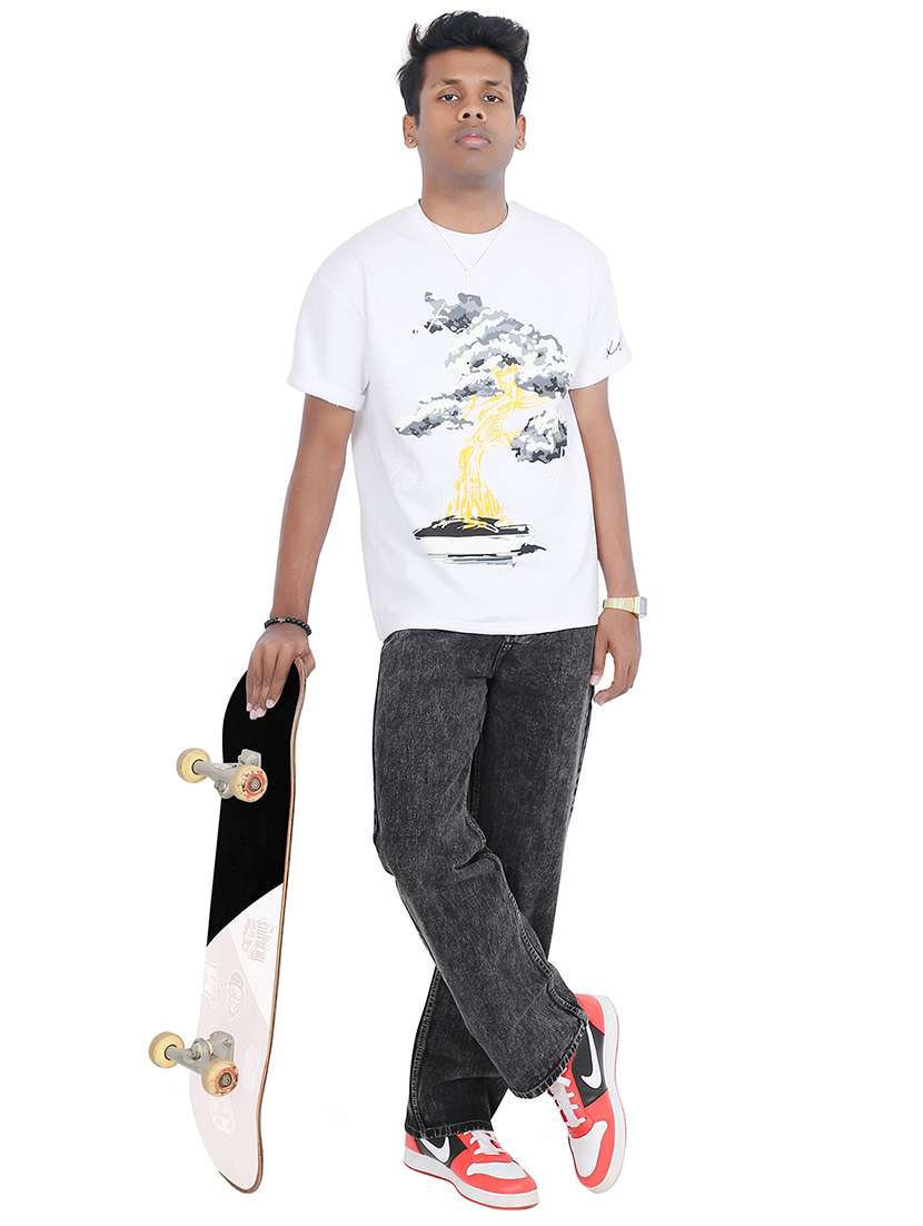Men Washed Mid Rise Straight Jeans - 22575923 -  Standard Image - 3
