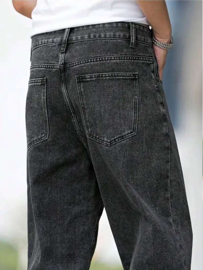 men washed mid rise baggy jeans - 22576000 -  Standard Image - 3