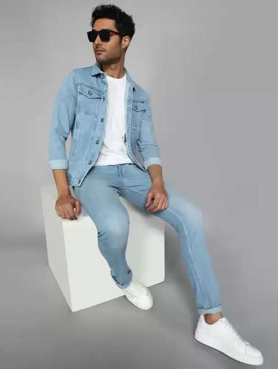 Men Washed Long Sleeves Denim Jacket - 22576112 -  Standard Image - 3