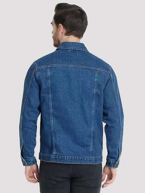 Men Solid Long Sleeves Denim Jacket - 22576173 -  Standard Image - 3