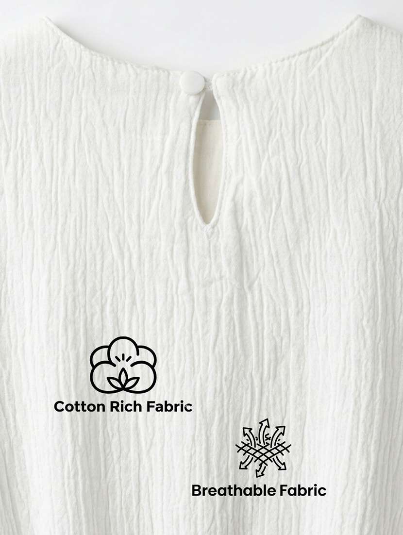 girls printed round neck frock - 22576824 -  Standard Image - 5