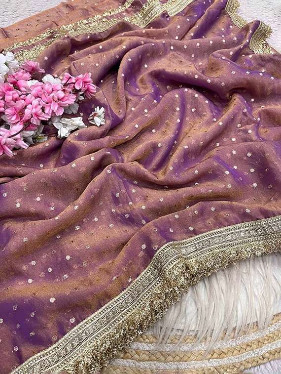 women self design bordered saree with blouse - 22576834 -  Standard Image - 3