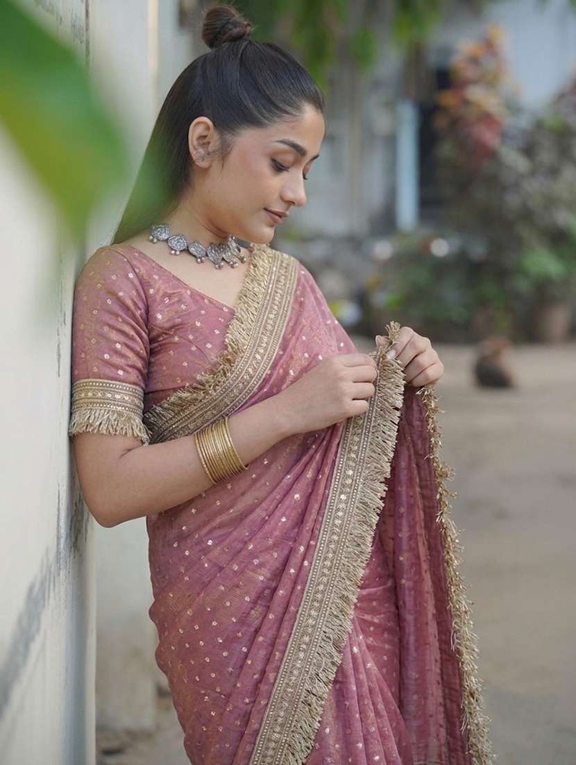 women self design bordered saree with blouse - 22576851 -  Standard Image - 3