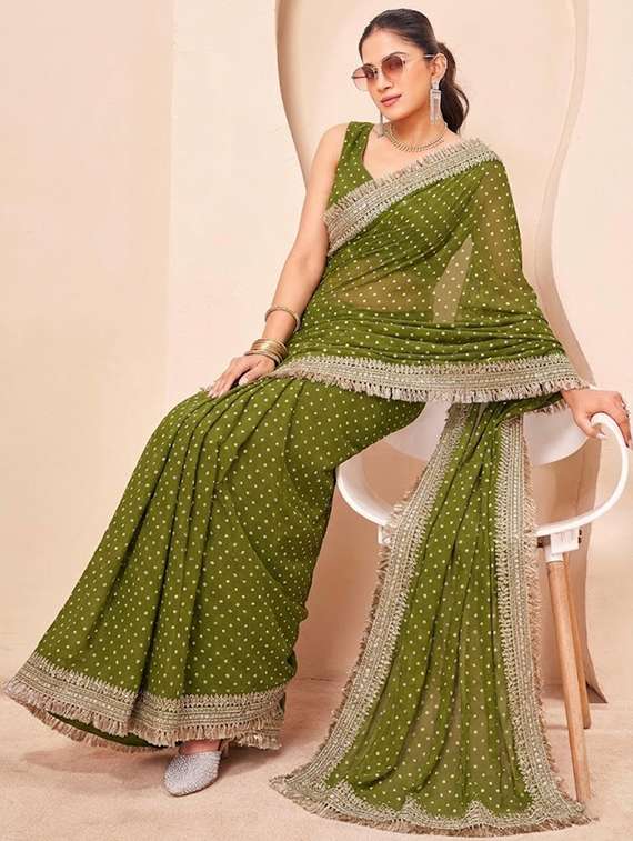 women self design bordered saree with blouse - 22576854 -  Standard Image - 3