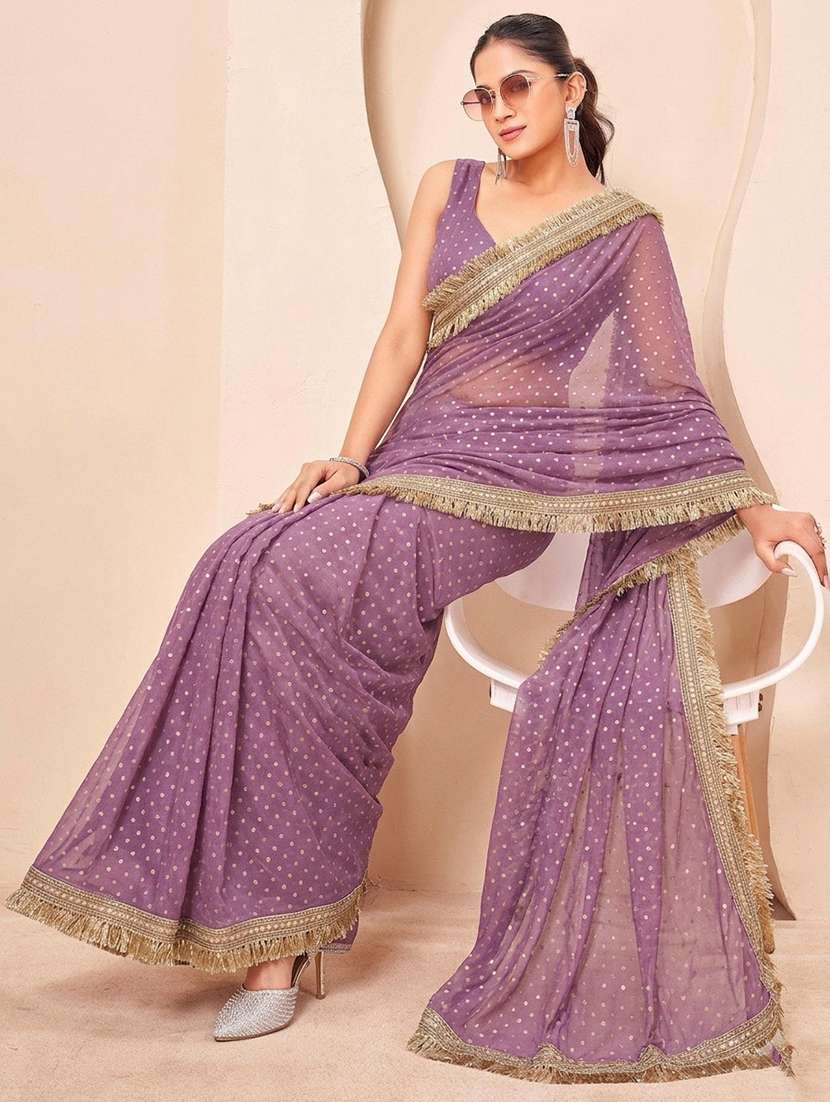 women self design bordered saree with blouse - 22576856 -  Standard Image - 3