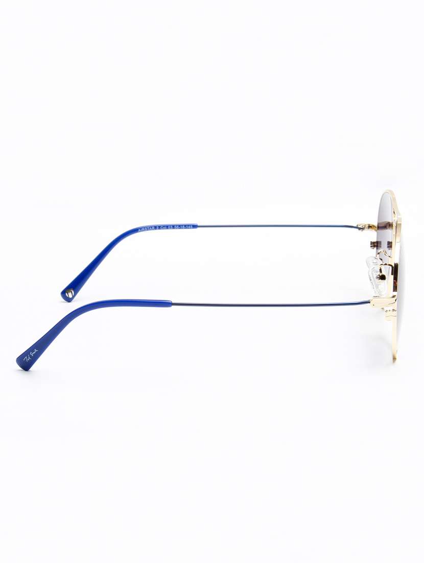 ted smith unisex aviator gold-grey graded metal sunglasses with polarised lens - 22576918 -  Standard Image - 5