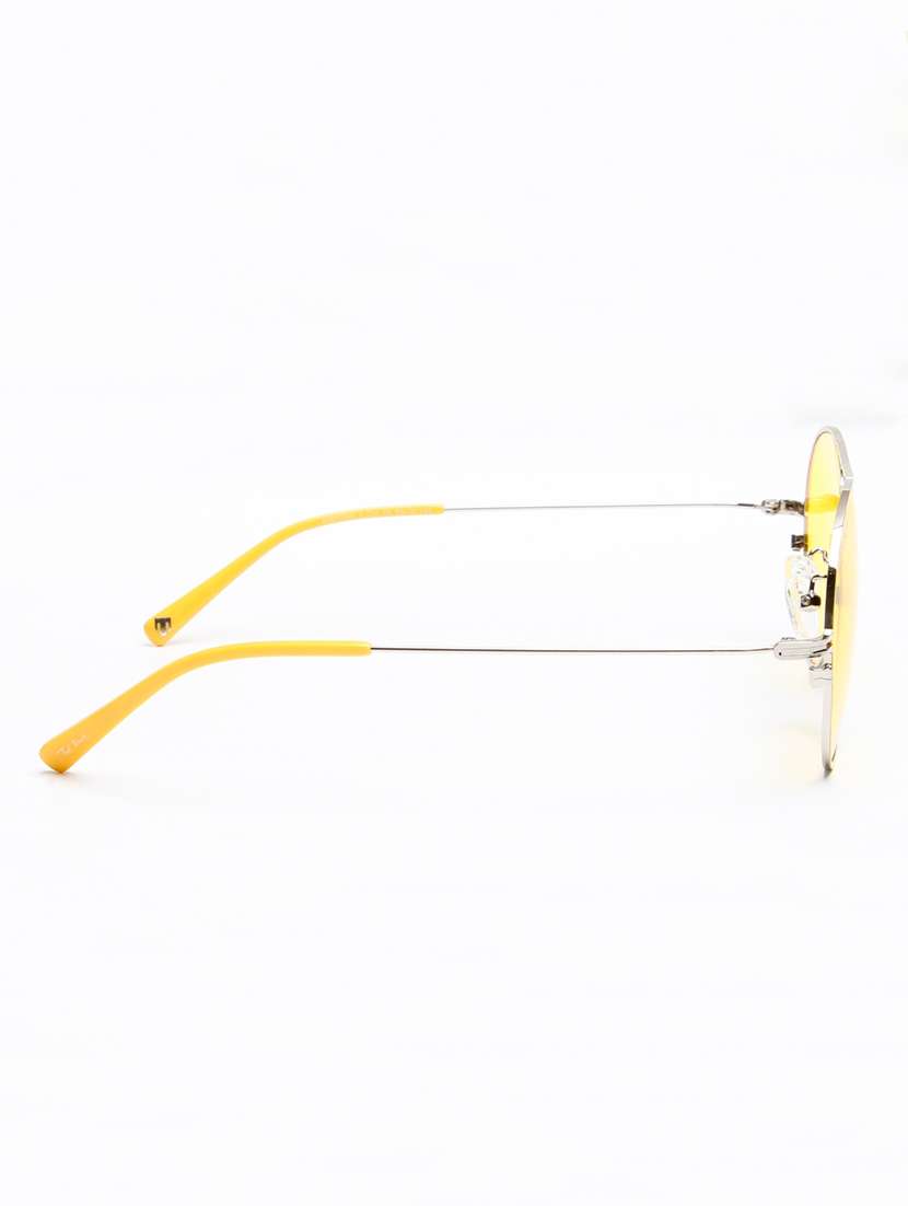 ted smith unisex aviator silver-yellow-yellow metal sunglasses with polarised lens - 22576920 -  Standard Image - 5