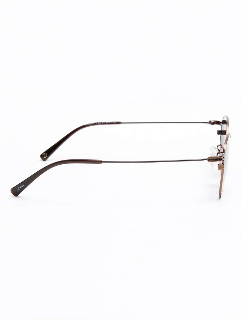 ted smith unisex wayfarer copper-black metal sunglasses with polarised lens - 22576929 -  Standard Image - 5