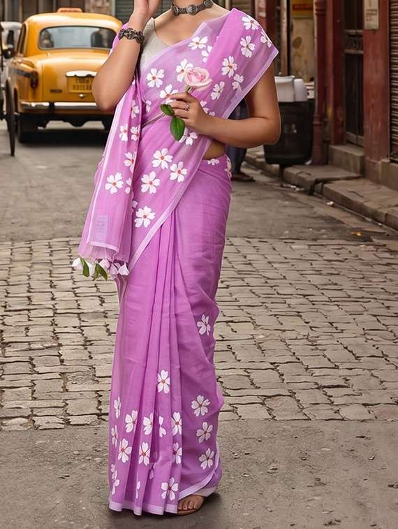 women floral printed saree - 22576969 -  Standard Image - 3