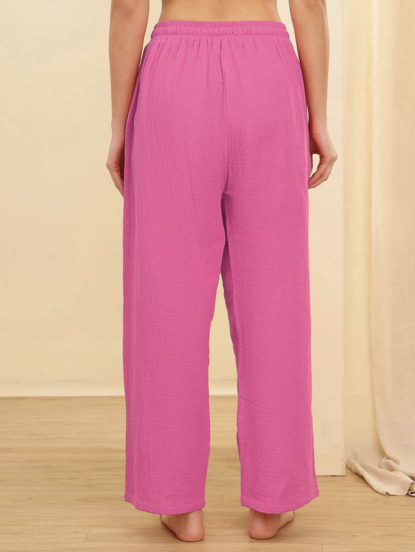 women solid mid rise pajama - 22576979 -  Standard Image - 3
