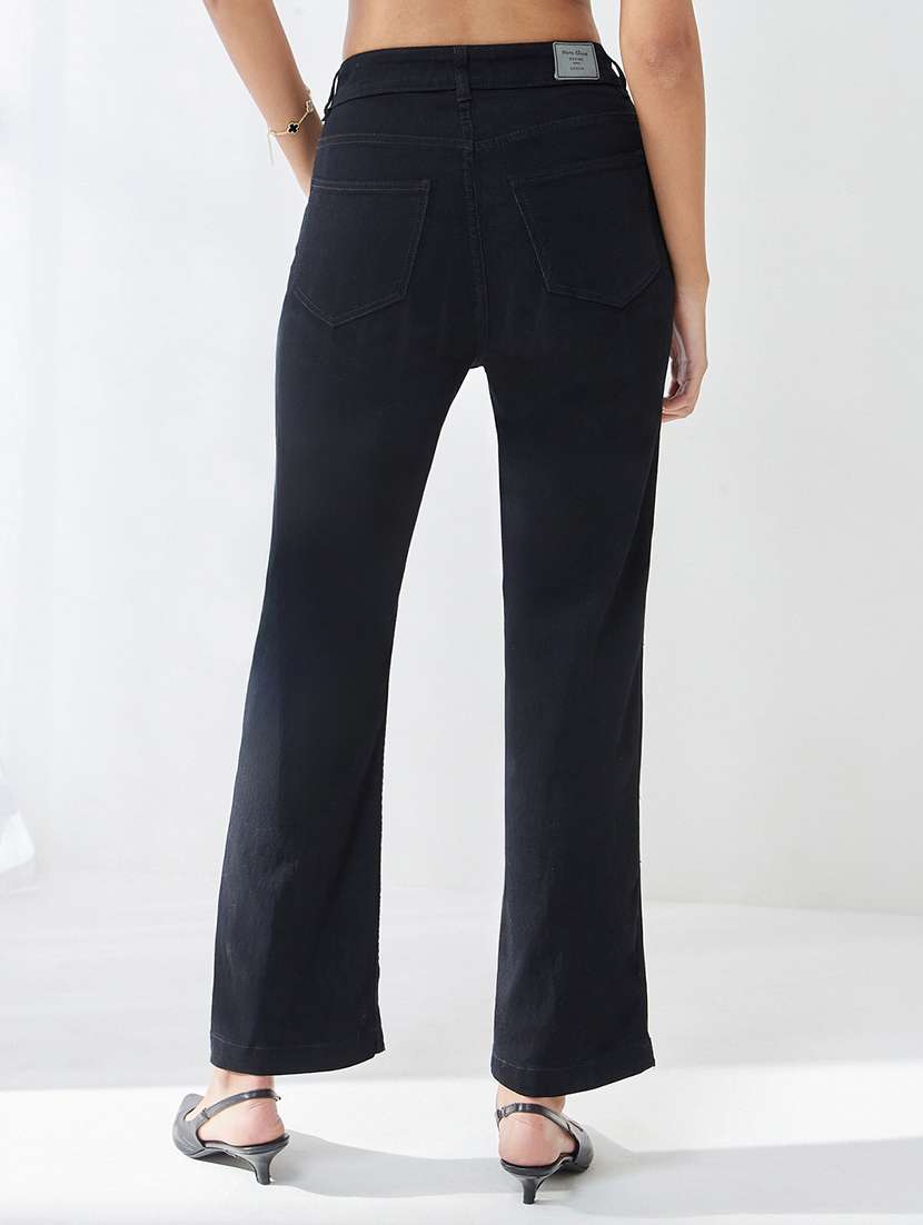 Women Solid High Rise Straight Jeans - 22576980 -  Standard Image - 3