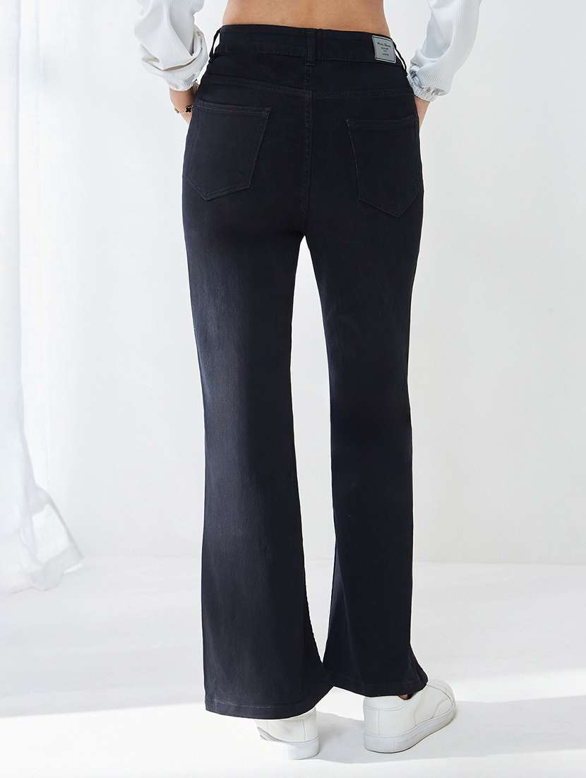 Women Solid High Rise Bootcut Jeans - 22576999 -  Standard Image - 3