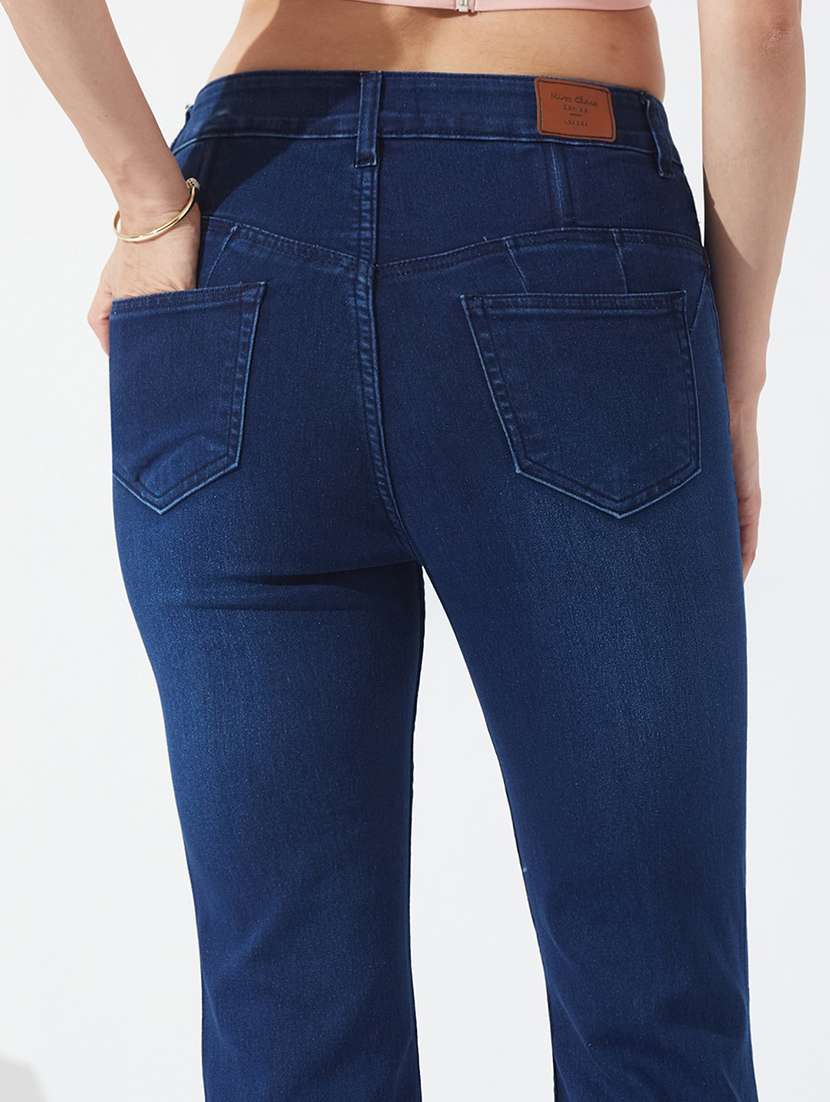 Women Washed High Rise Bootcut Jeans - 22577047 -  Standard Image - 3