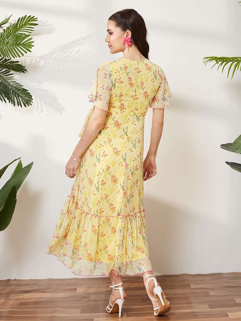 women printed flared sleeves tiered dress - 22577196 -  Standard Image - 3