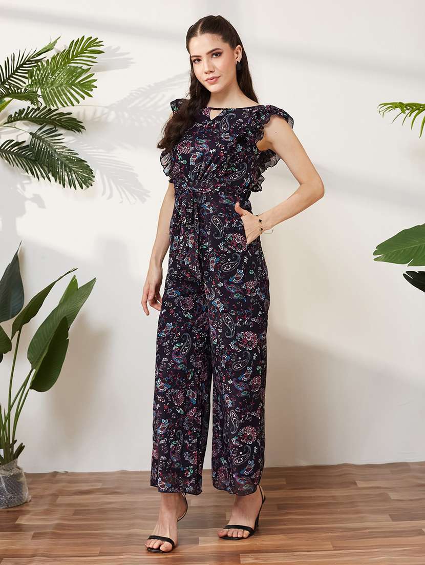 Women Printed Sleeveless Full Leg Jumpsuit - 22577271 -  Standard Image - 3