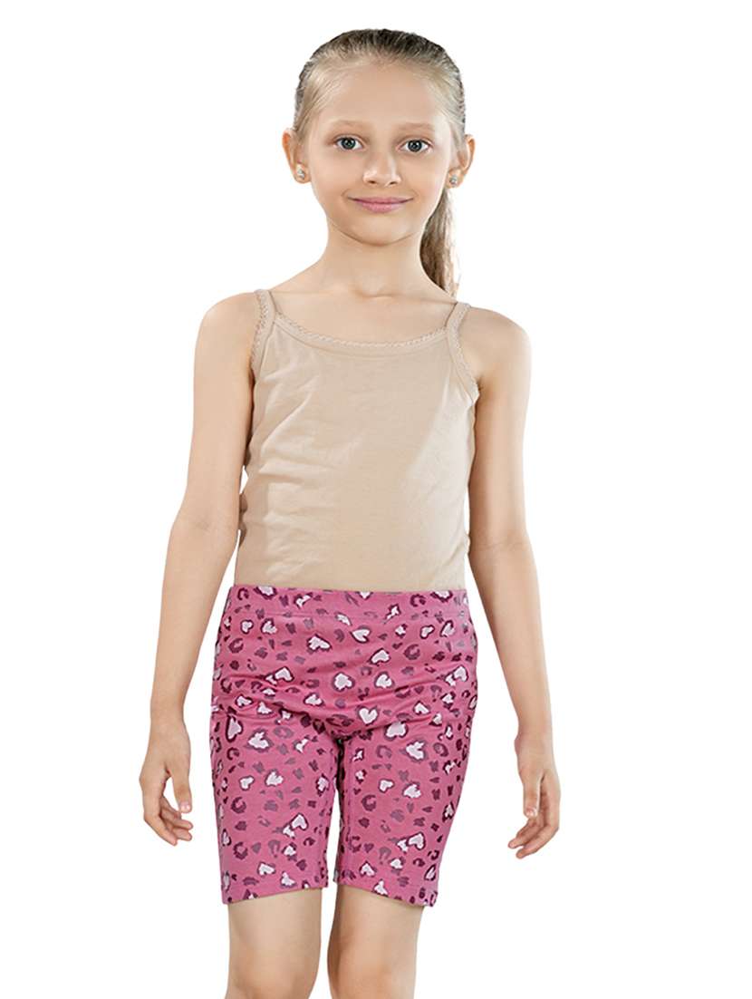 girls pack of 3 printed mid rise three fourth shorts - 22577346 -  Standard Image - 3