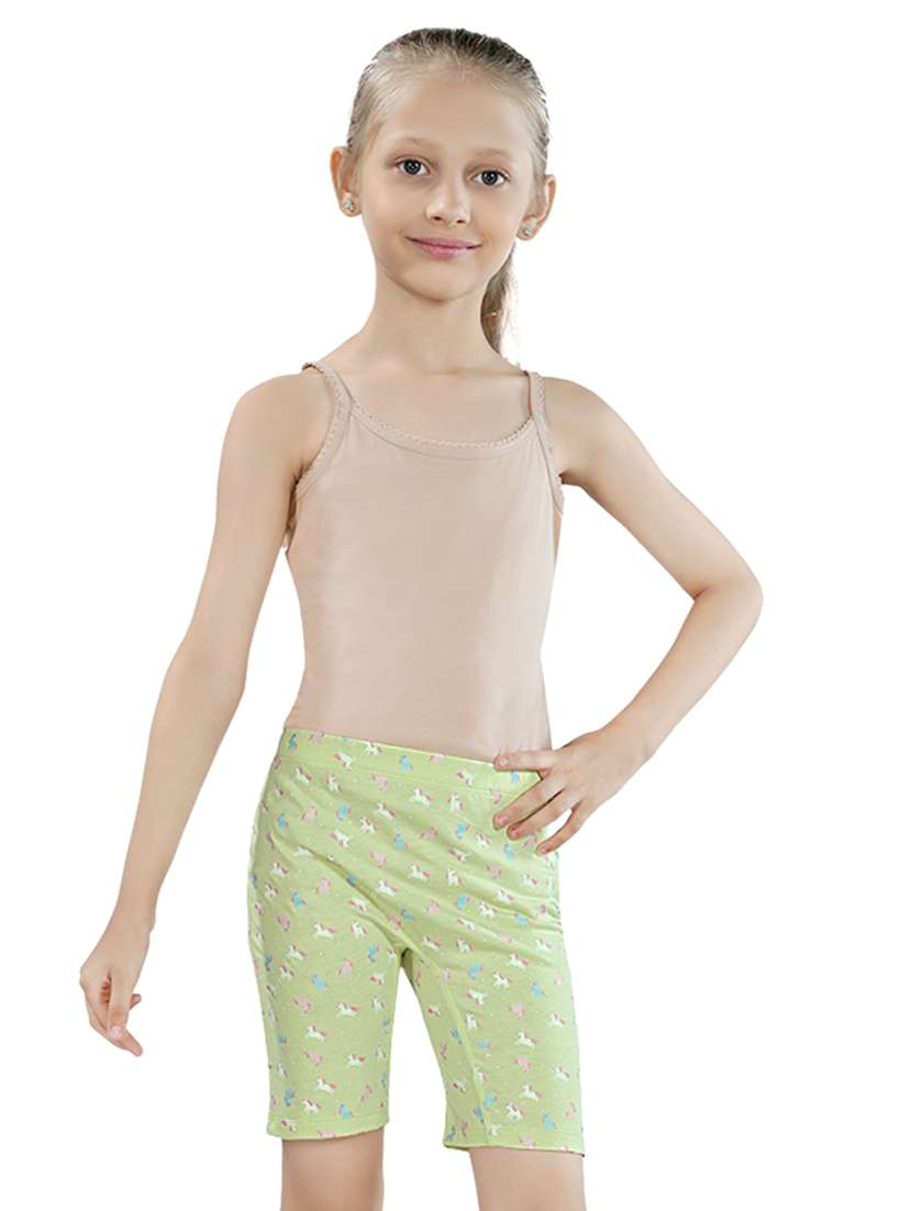 girls pack of 3 printed mid rise three fourth shorts - 22577347 -  Standard Image - 3