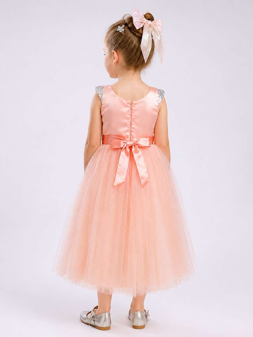 Girls Embellished Detailed Sleeveless High Low Dress - 22577362 -  Standard Image - 3