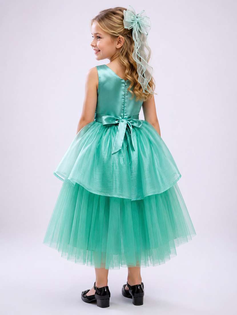 Girls Sequined Sleeveless High Low Dress - 22577366 -  Standard Image - 3