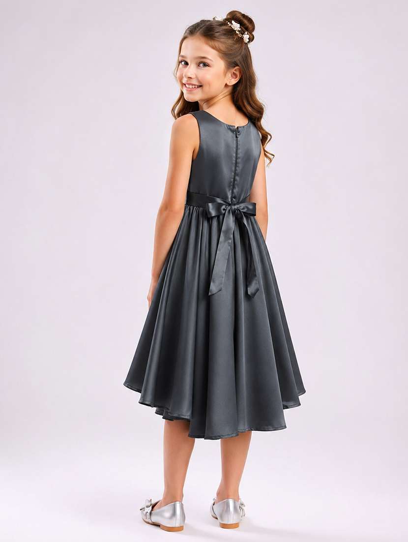 Girls Sequined Sleeveless High Low Dress - 22577372 -  Standard Image - 3