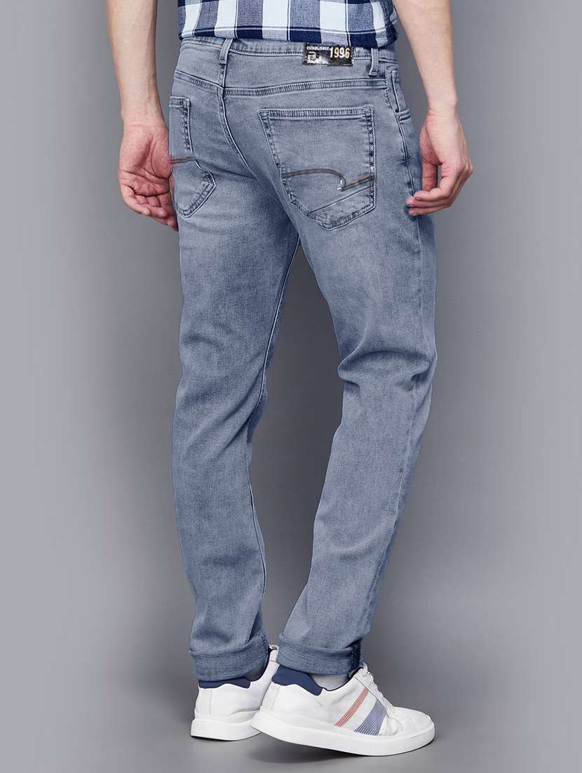 men washed mid rise slim fit jeans - 22577395 -  Standard Image - 3