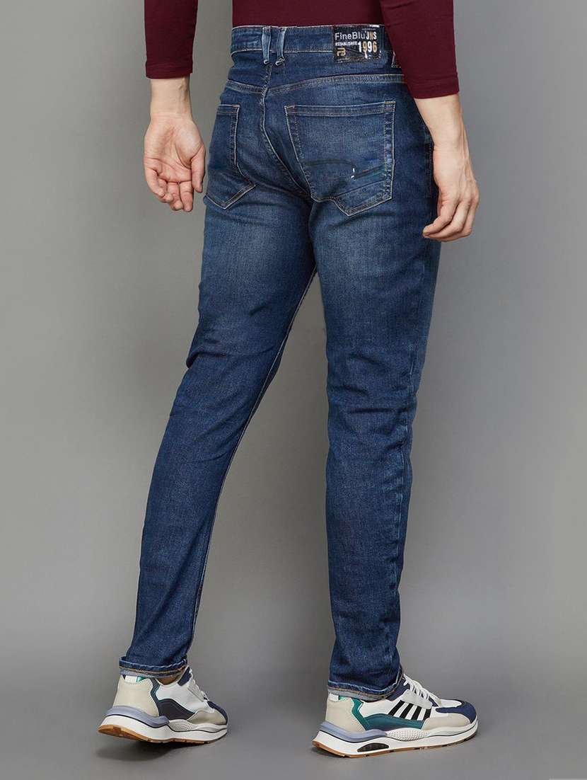 men washed mid rise slim fit jeans - 22577396 -  Standard Image - 3
